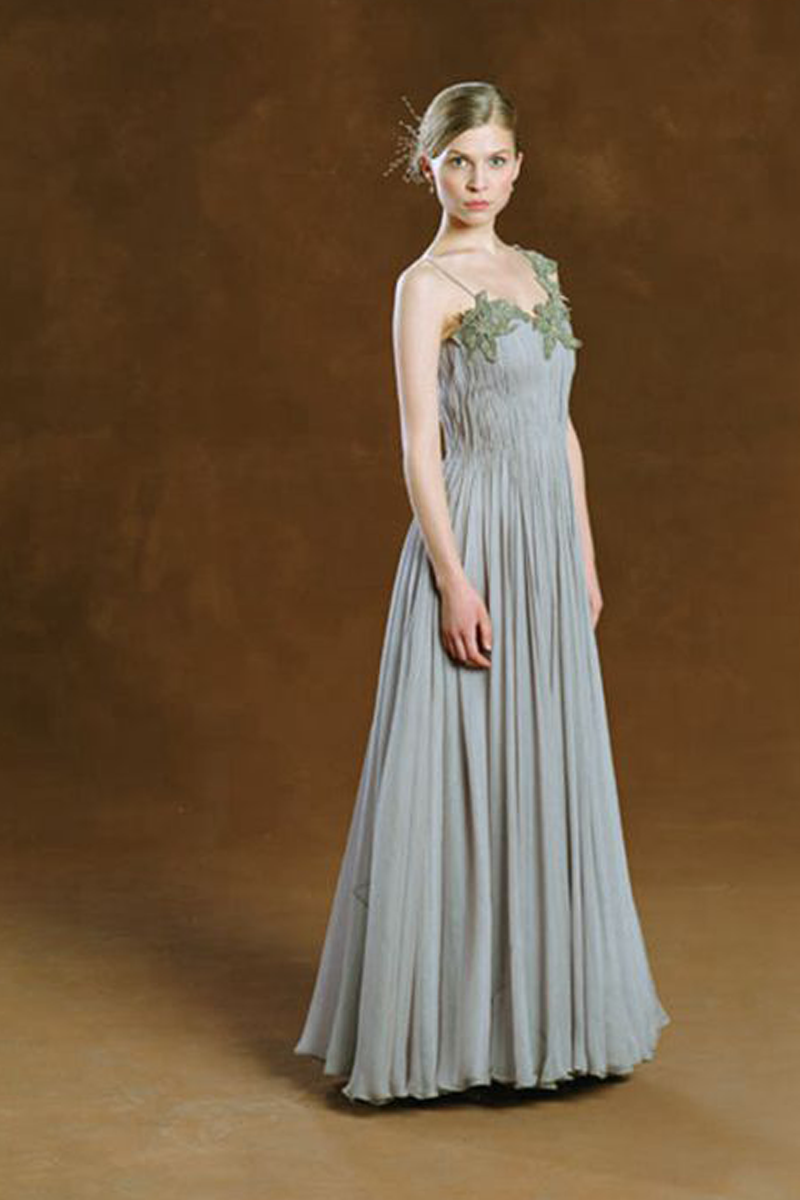 Fleur Delacour Gray Chiffon Dress Yule Ball Harry Potter Costume