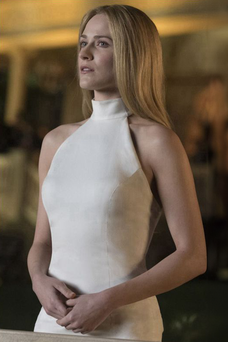 Dolores Evan Rachel Wood Little White Dress Westworld