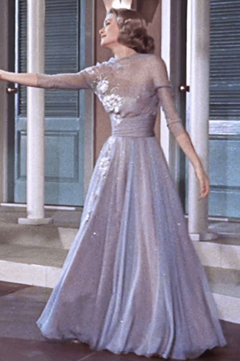 Grace Kelly Lilac Dancing Dress in 1950s Movie High Society