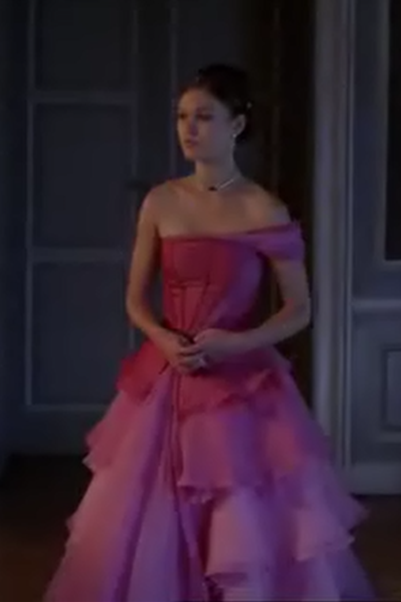 Julia Stiles Paige Morgan Pink Dress in Movie The Prince and Me