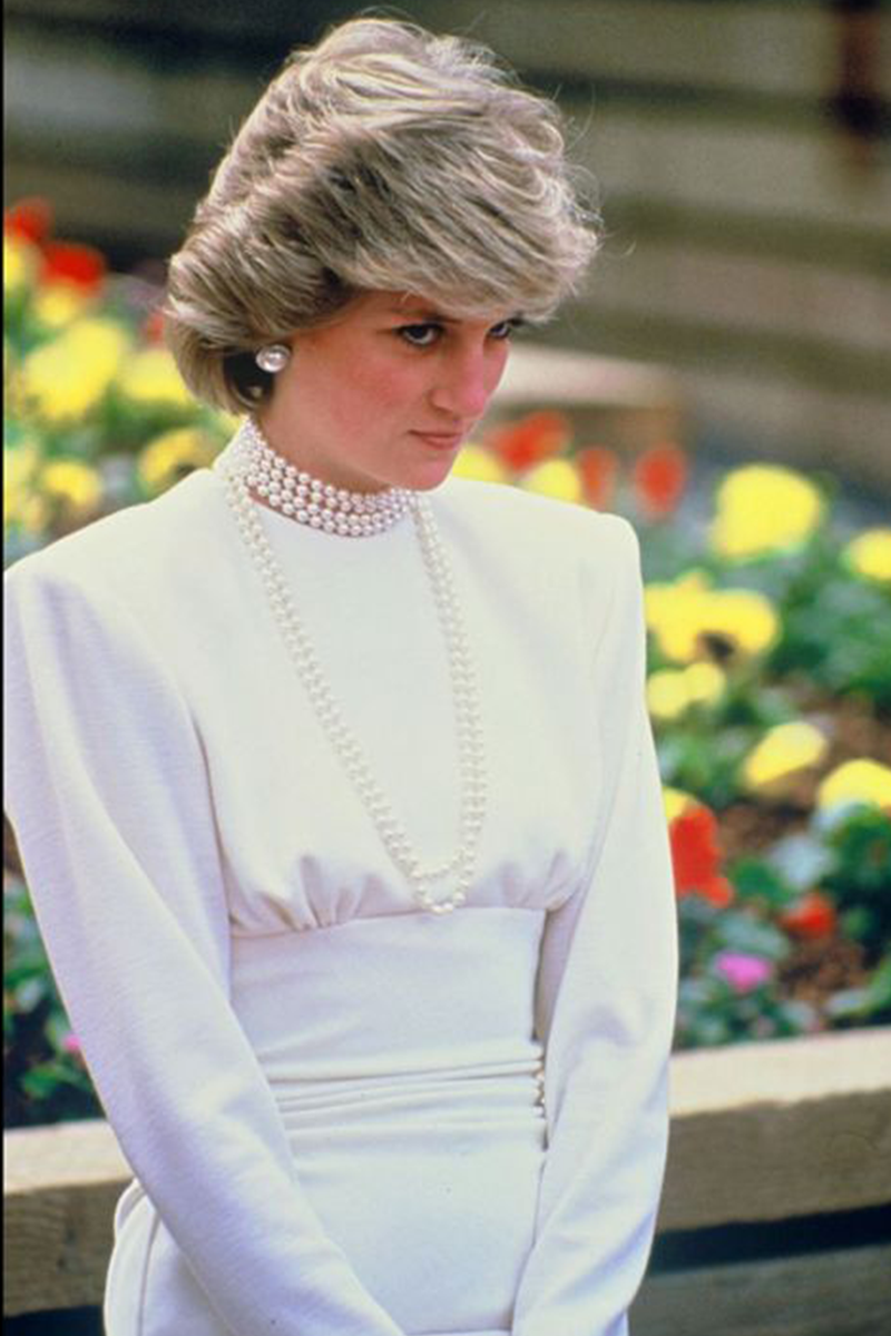Princess Diana Inspired White Knee-length Dress Canada 1986