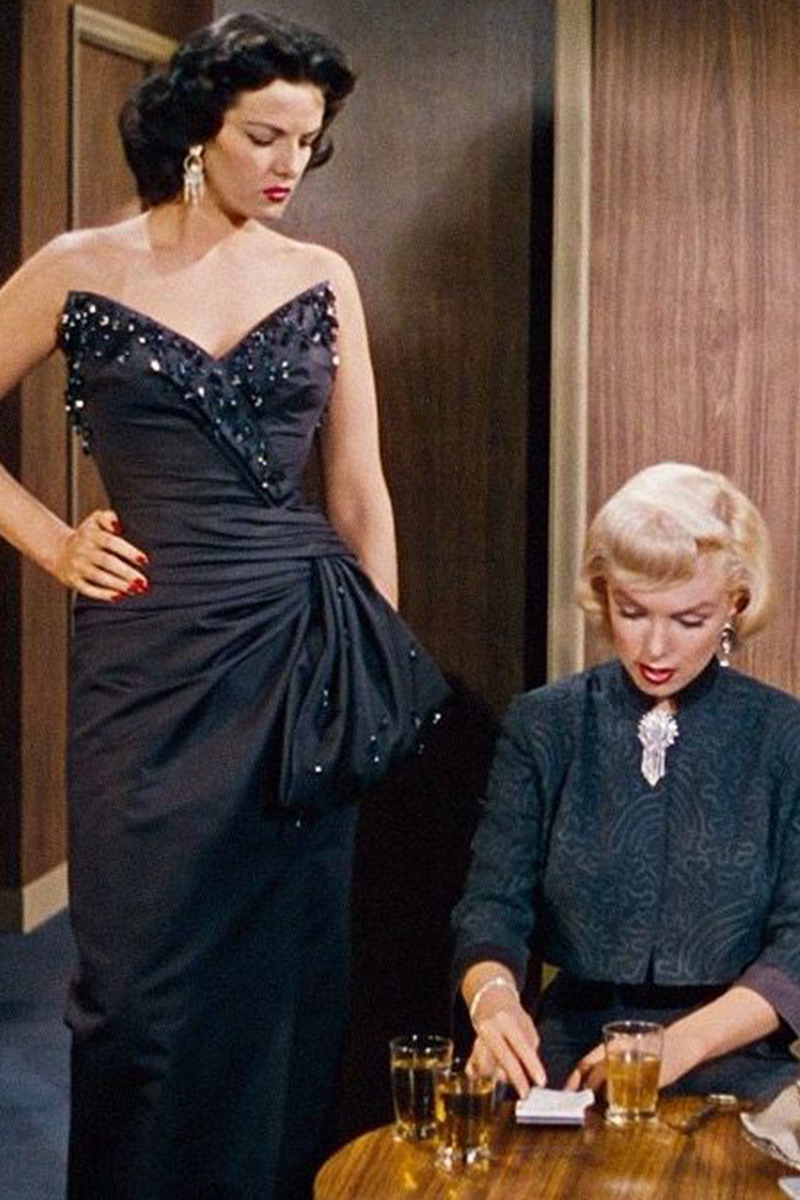 Jane Russell Black Strapless Dress Gentlemen Prefer Blondes