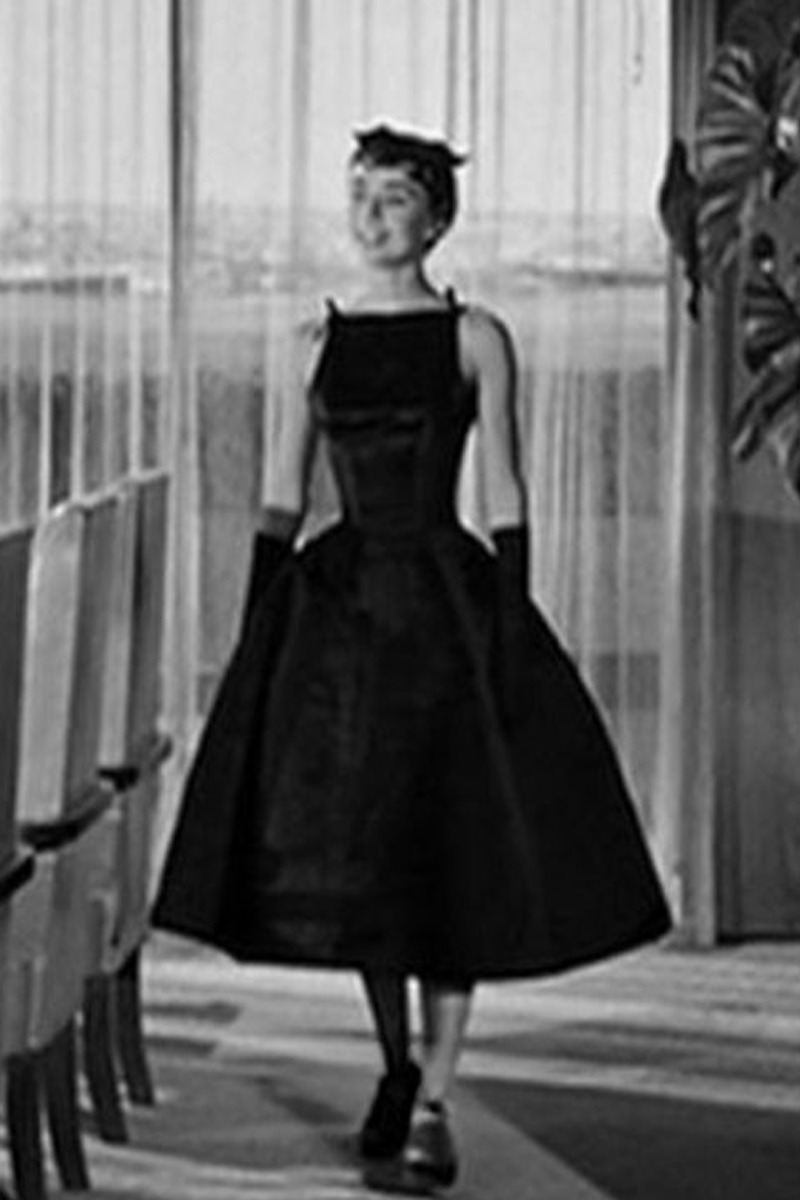 Audrey Hepburn Little Black Tea-Length 1950s Celebrity Dress Sabrina