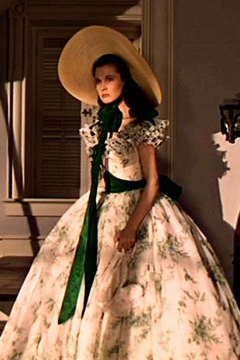 Scarlett O'Hara Vivien Leigh BBQ Dress Gone With The Wind 1930s Movie Costume