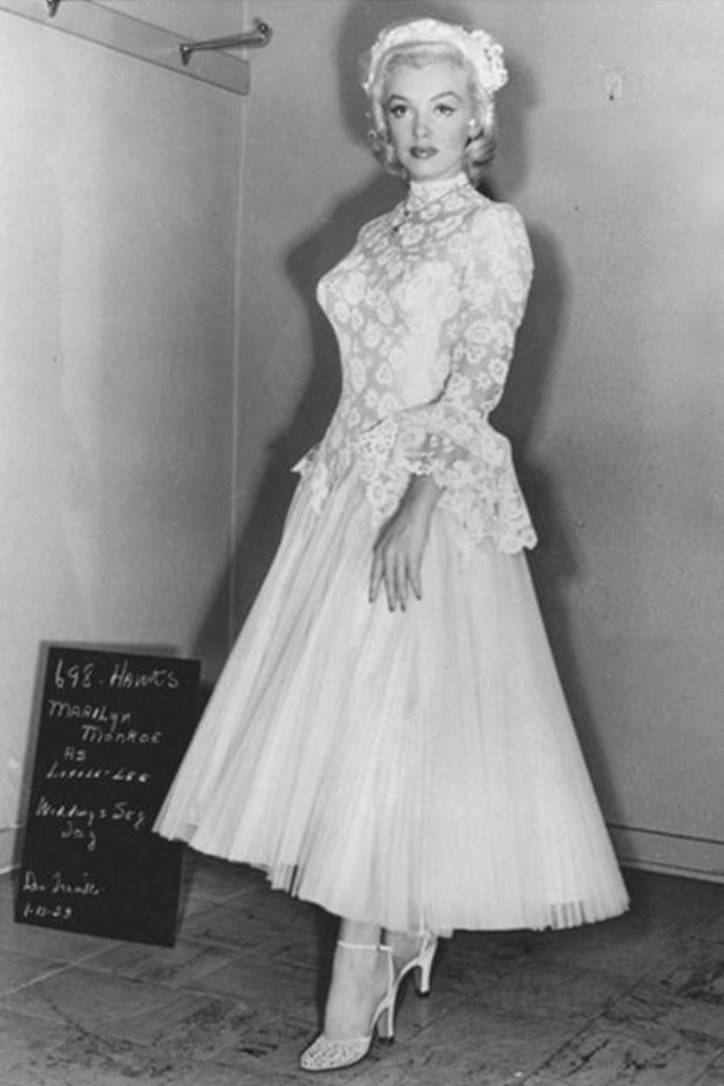 Marilyn Monroe Vintage White Lace Dress from Gentlemen Prefer Blondes