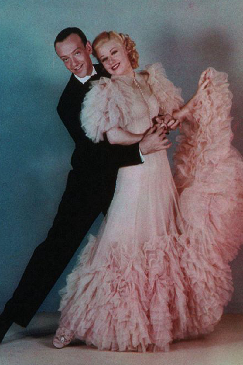 Ginger Rogers Pink Dress in Movie Swing Time Costumes