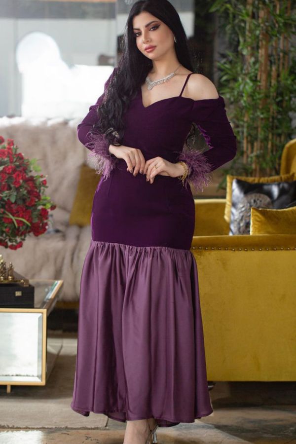 Velvet Plum Elegance Dress