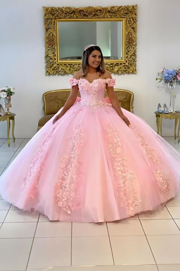 Blossom Fairytale – Pink Floral Ball Gown