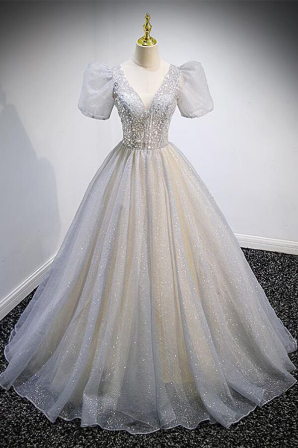 Ethereal Glow – Soft White Couture Dress