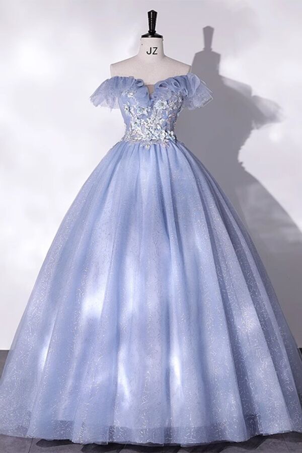 Moonlight Waltz – Mist Blue Princess Gown