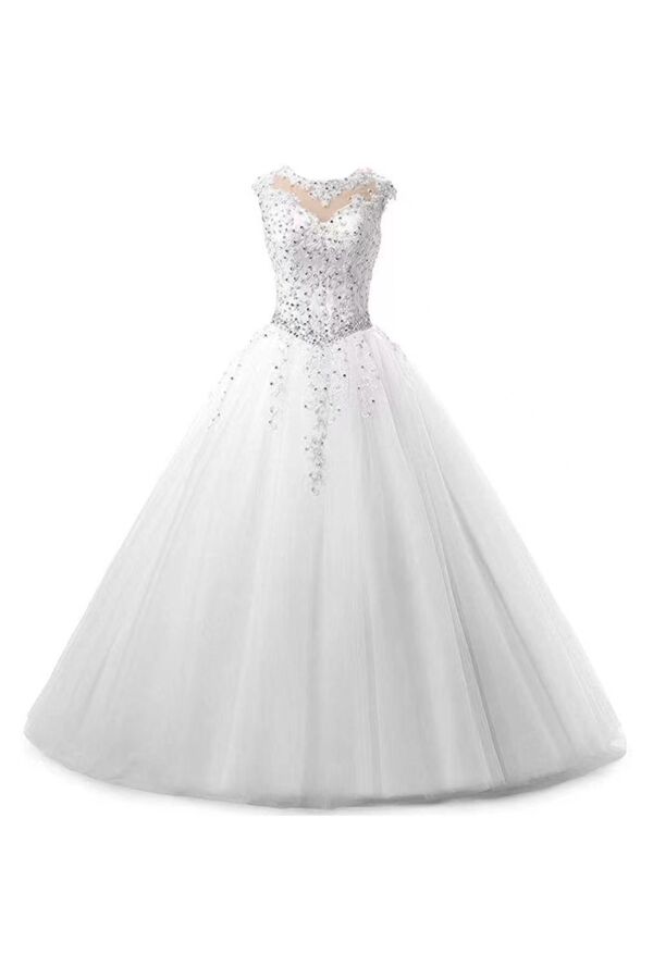 Crystal Veil Empress — Sparkling Quinceañera Dress