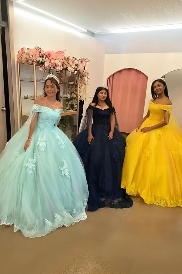 Prism Princess — Lace Appliqué Quinceañera Dress