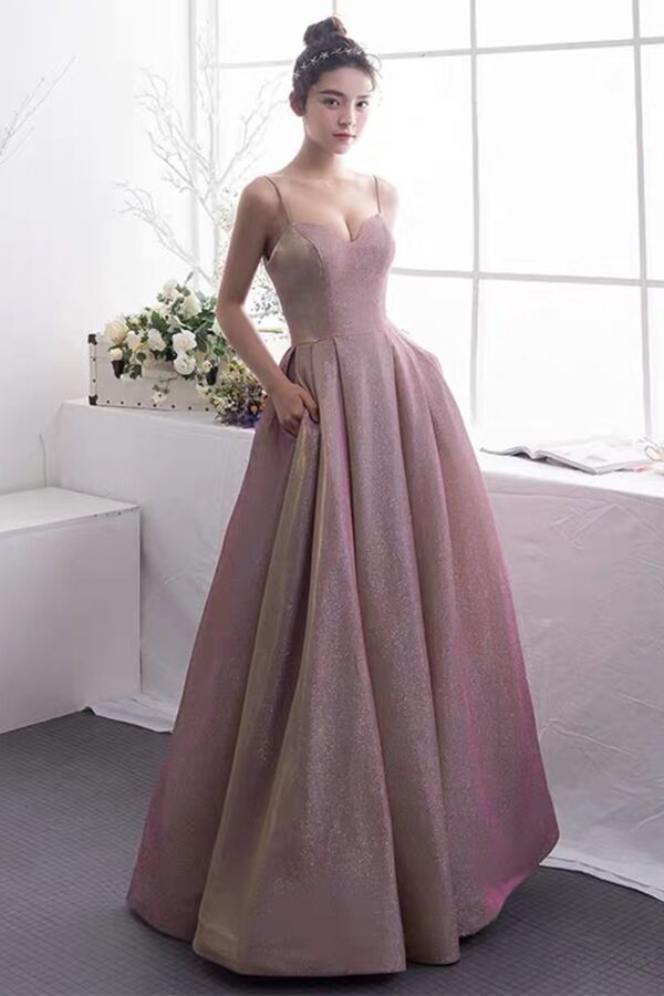 Sweetheart A-Line Prom Dress with Pockets