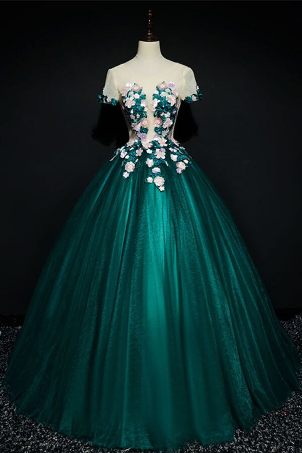 Luxury Emerald Quinceañera Dress