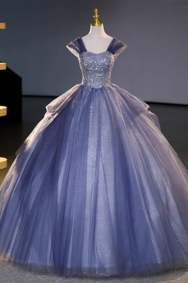 Lavender-Blue Quinceañera Dress