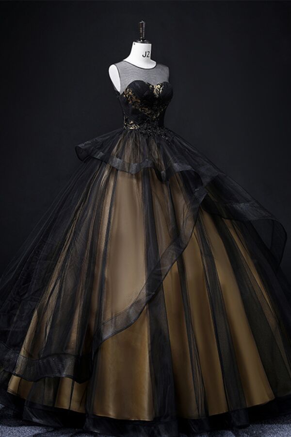 Sweetheart Bustier, Cascading Overskirt