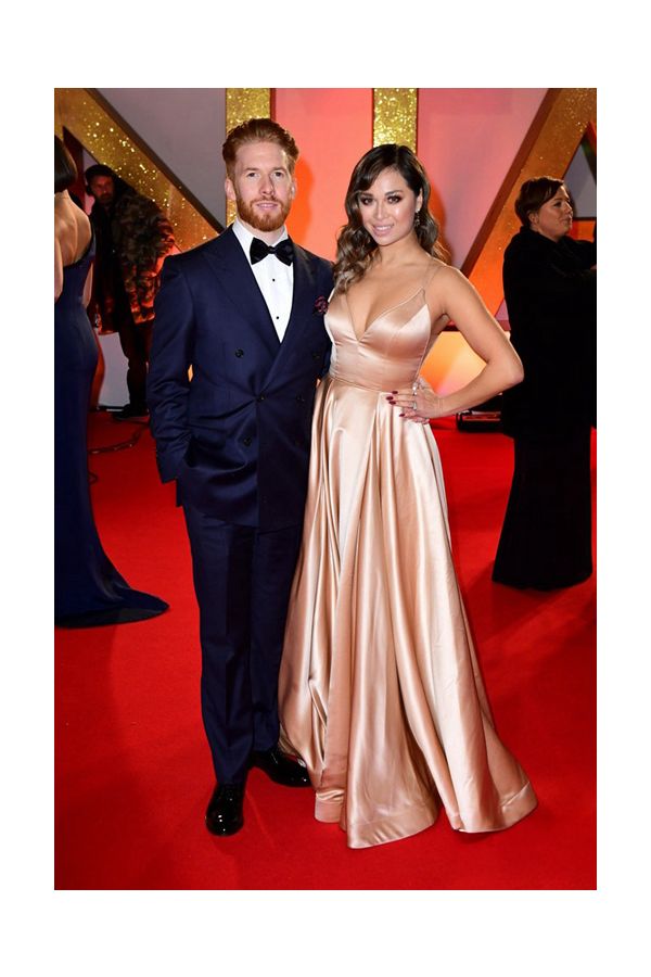 Alex Scott Inspired Champagne Satin Spaghetti Straps Formal Prom Celebrity Dress