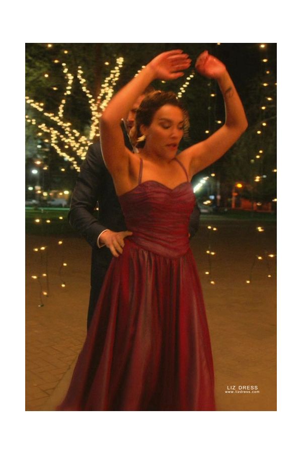 Allison Hargreeves Red Chiffon Dance Dress on TV Show "The Umbrella Academy"