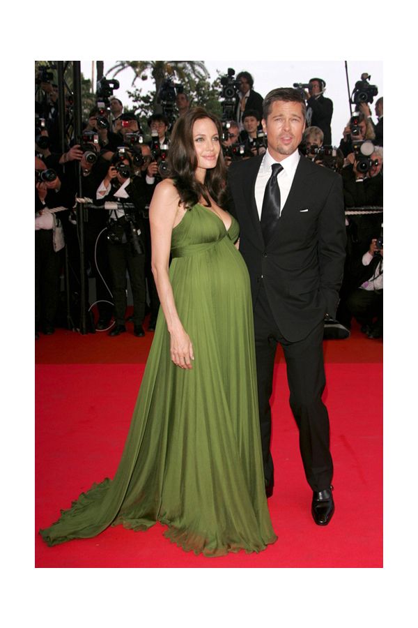 Emerald Embrace – Angelina Jolie Cannes 2008–Inspired Green Grecian Maternity Gown
