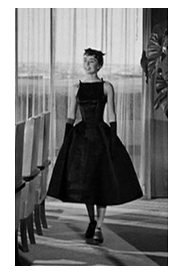 Audrey Hepburn Little Black Tea-Length 1950s Celebrity Dress Sabrina