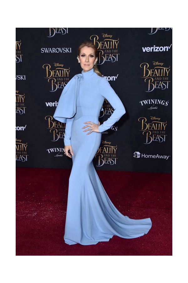 Sky Serenade – Celine Dion Blue High-Neck Mermaid Gown