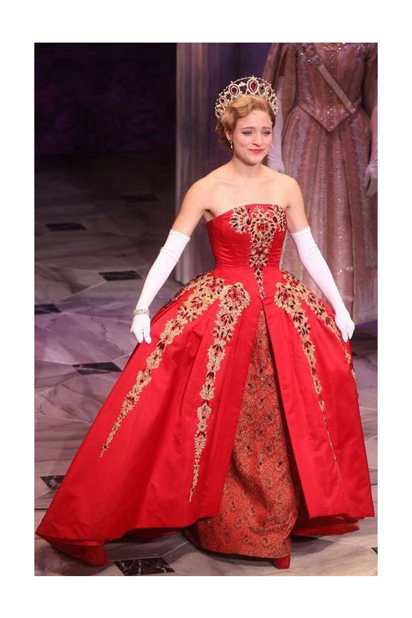 Christy Altomare Anastasia Broadway Red Strapless Ball Gown Celebrity Cosplay Dress Costume