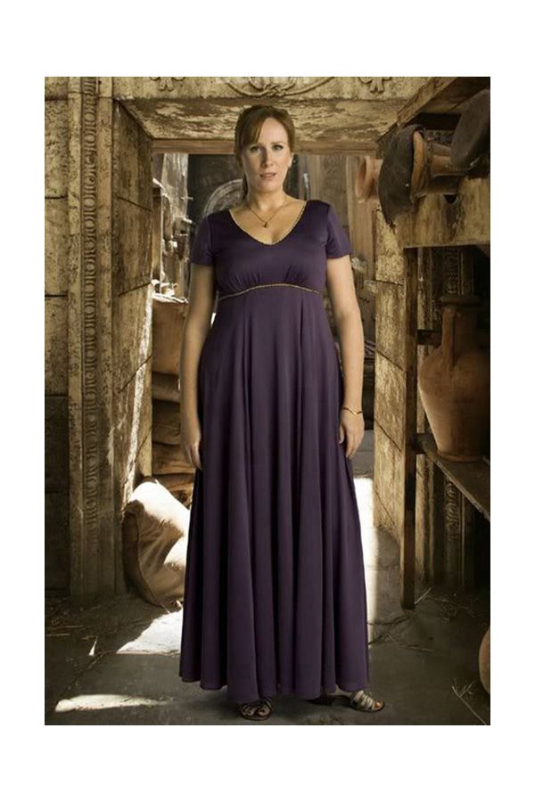 Donna Noble Purple Dress in TV Show "The Fires of Pompeii"