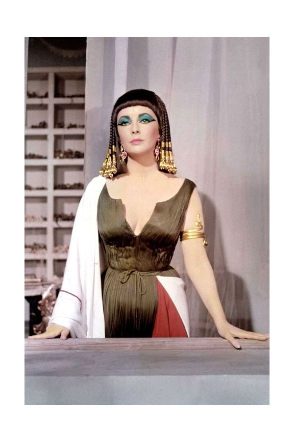 Elizabeth Taylor Inspired Dark Green Dress in 1960s Movie "Cleopatra"