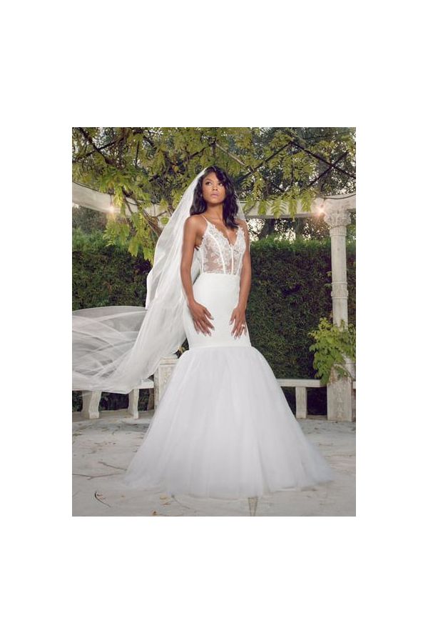 Eternal Elegance – Eniko Parrish & Kevin Hart Wedding Inspiration Lace-Bodice Mermaid Gown