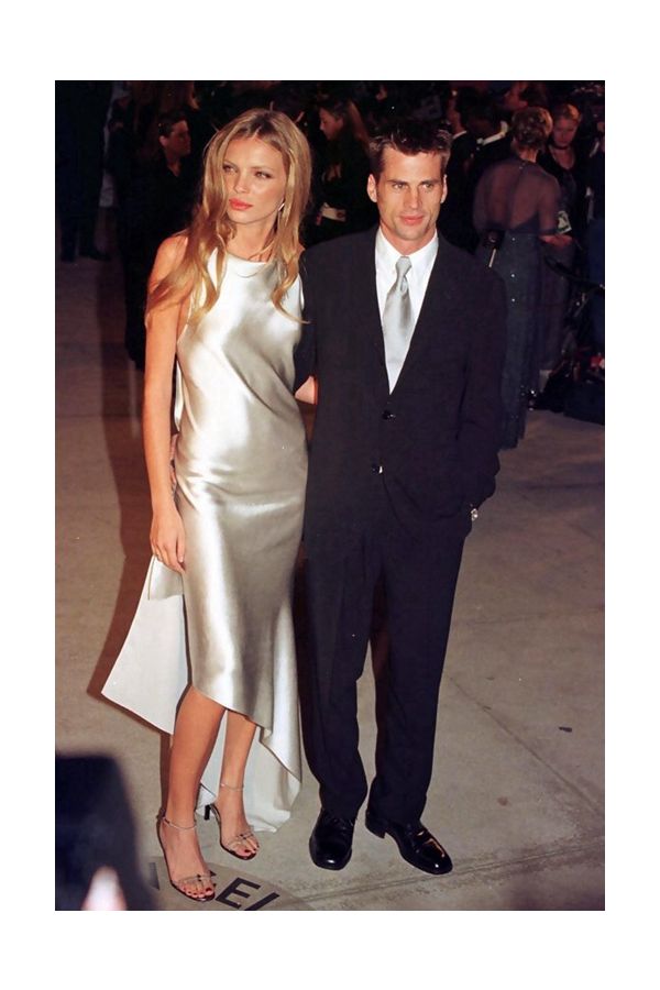Esther Canadas Inspired White Satin Cocktail Party Dress Oscars 1999 – A Timeless Elegance