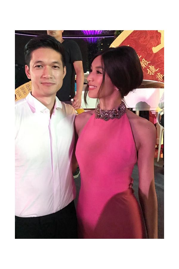 Gemma Chan Pink Formal Prom Celebrity Dress Crazy Rich Asians