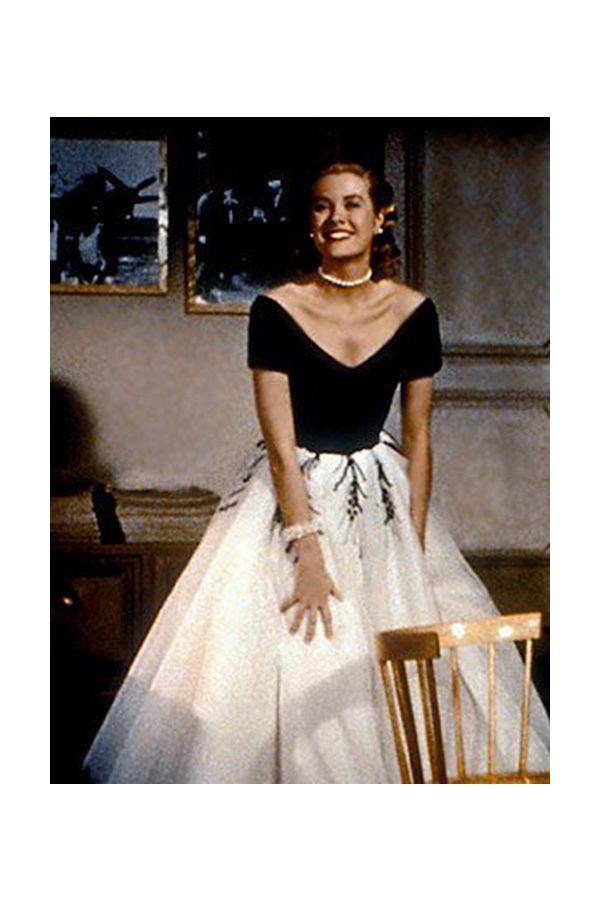 Graceful Elegance – Grace Kelly Black and White Ball Gown 