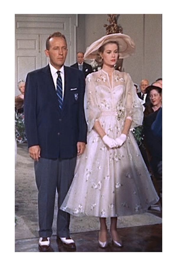 Grace Kelly Inspired Organza Wedding Dress in 1950s Movie High Society