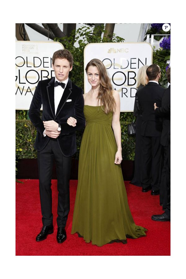 Hannah Bagshawe Green Strapless Chiffon Formal Prom Dress Golden Globes 2015