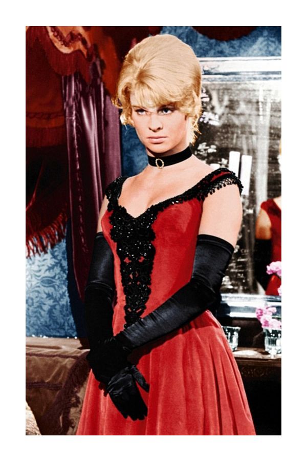Julie Christie Red Off-the-shoulder Celebrity Dress in Movie "Doctor Zhivago" Costume