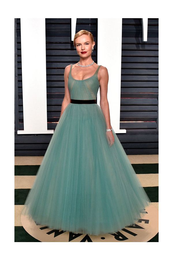 Kate Bosworth Green Tulle Ball Gown Celebrity Dress Oscars 2017