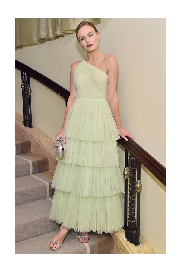 Kate Bosworth Inspired Mint Green One-shoulder Tulle Prom Party Celebrity Dress