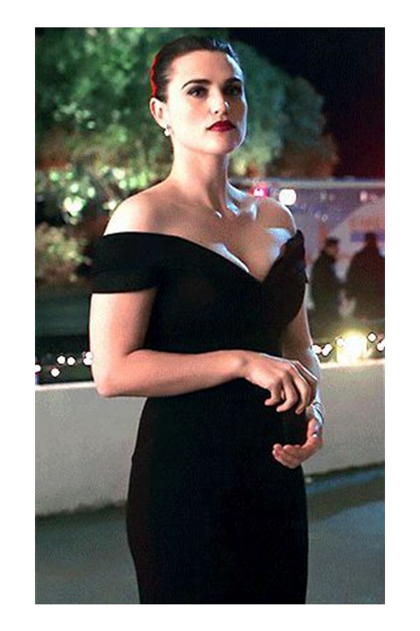 Katie McGrath Short Black Off-the-shoulder Cocktail Party Celebrity Dress Supergirl