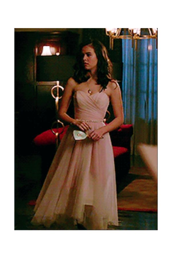 Kaylee Bryant as Josie Saltzman Pink Prom Dress in TV Show Legacies