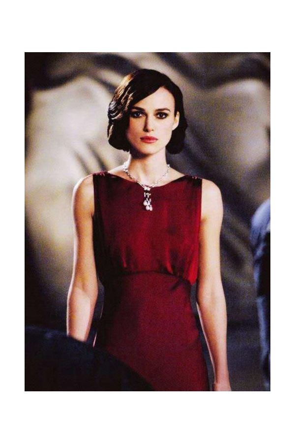 Keira Knightley Inspired Red Sleeveless Evening Formal Celebrity Dress Coco Mademoiselle