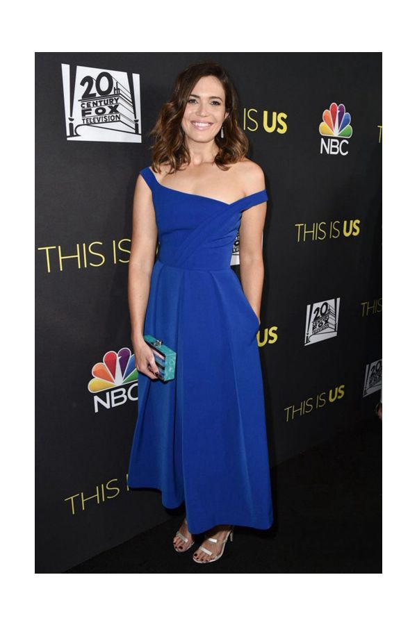 Mandy Moore Royal Blue Party Dress "This Is Us" TV Show FYC Event 