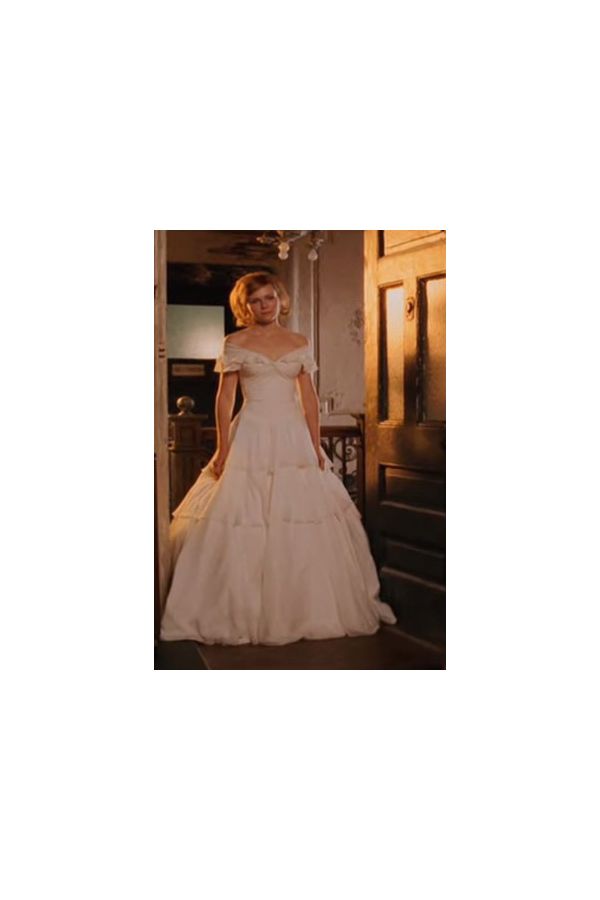 Kirsten Dunst Mary Jane Wedding Dress Off the Shoulder Ball Gown from Spider Man