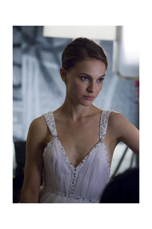 Natalie Portman Inspired White Formal Prom Dress in Movie "Black Swan" – Elegance and Grace
