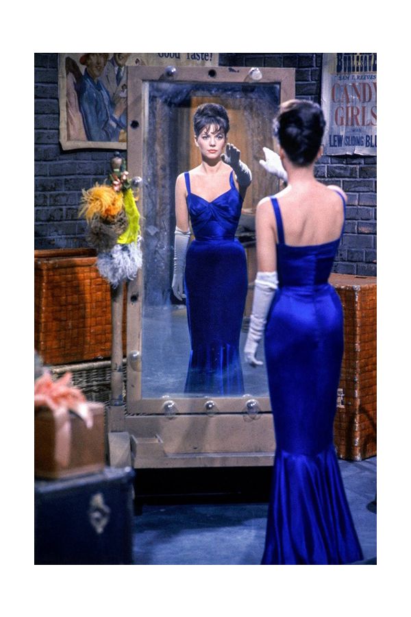 Moonlit Sapphire – Square-Strap Satin Mermaid Gown