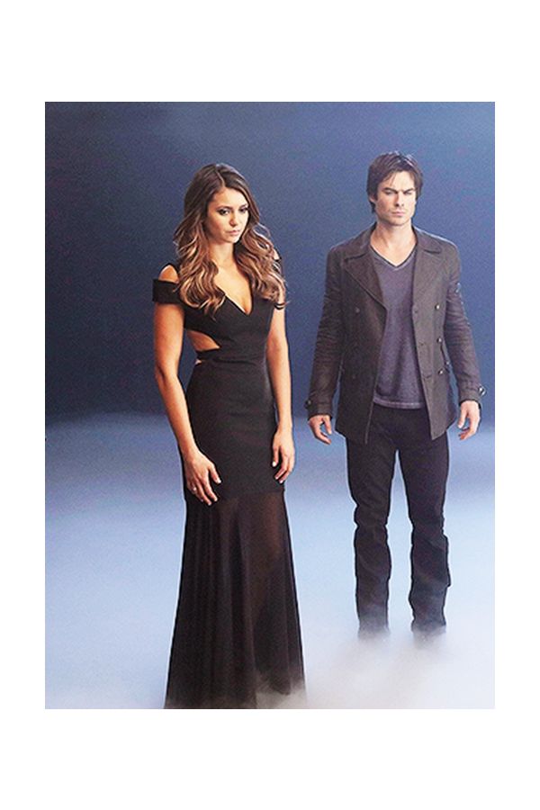 Nina Dobrev Black Dress in The Vampire Diaries