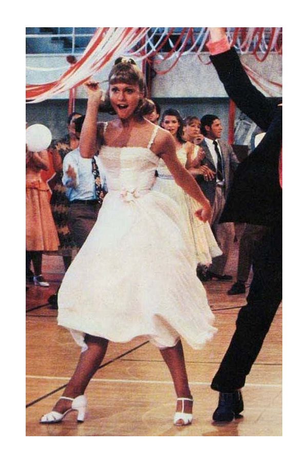 Olivia Newton-John Sandy Olsson Yellow Dance Dress in Movie Grease