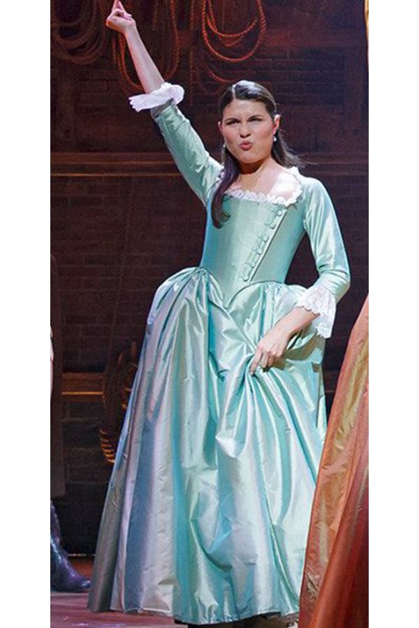 Eliza Schuyler Hamilton–Inspired Seafoam Green Lace-Trimmed 18th-Century Ball Gown from “Hamilton”