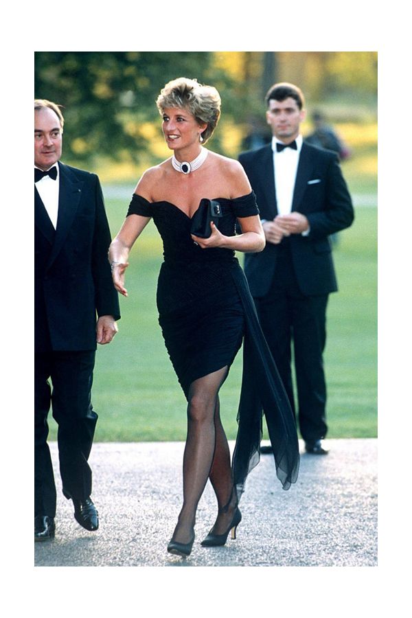Princess Diana Black Off the Shoulder “Revenge Dress” Kensington Palace Gala 1994