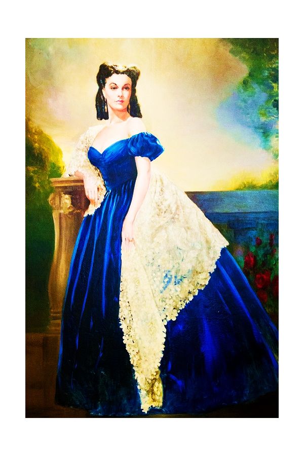 Vivien Leigh as Scarlett O'Hara Blue Velvet Dress Gone With The Wind