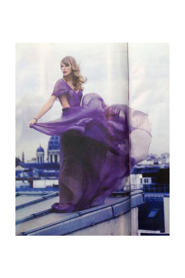 Taylor Swift Purple Chiffon Long Formal Prom Celebrity Dress “Begin Again”